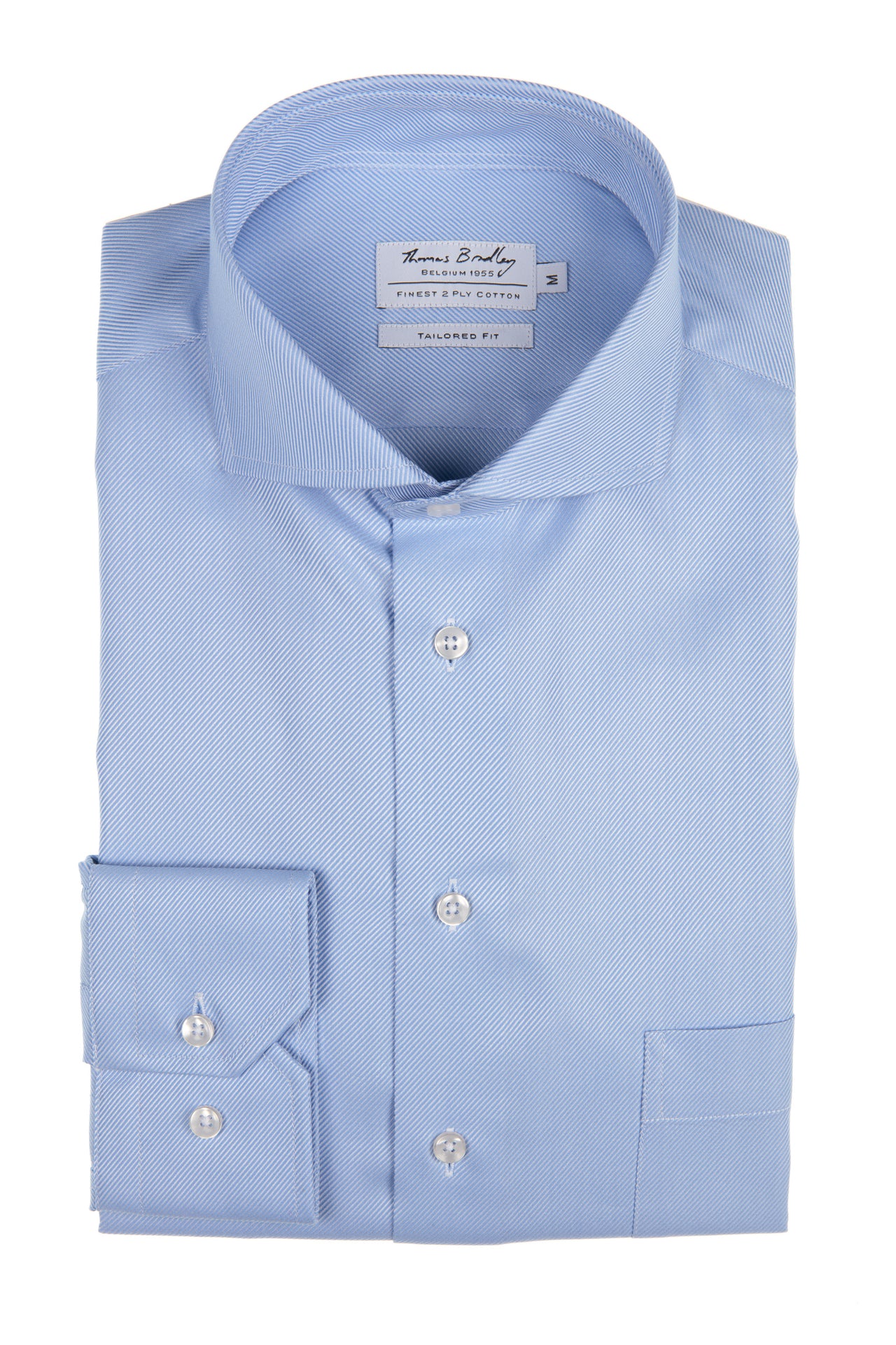 Blauw hemd in tailored fit