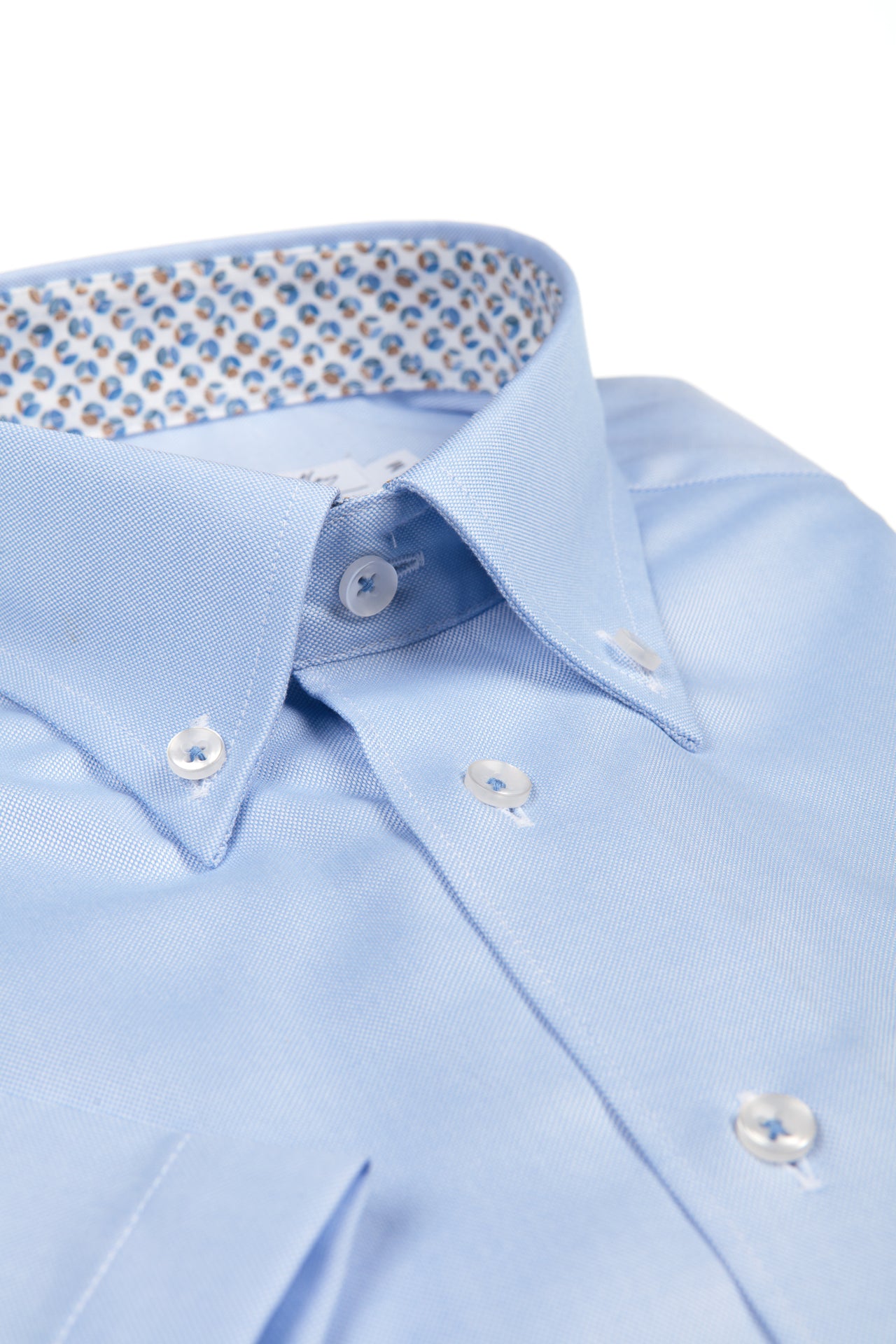 Blauw hemd met korte mouwen