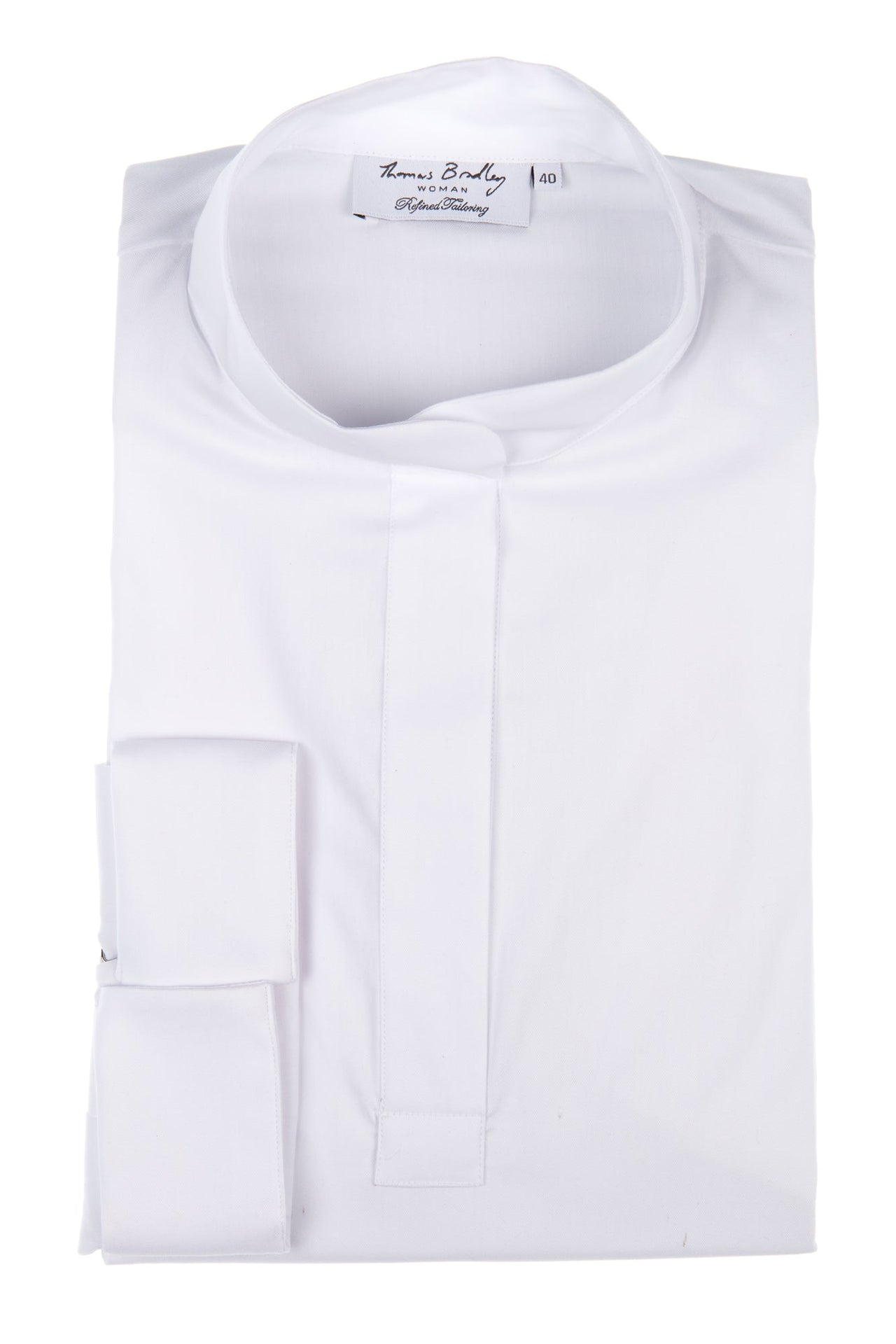 Effen witte blouse in losmodel